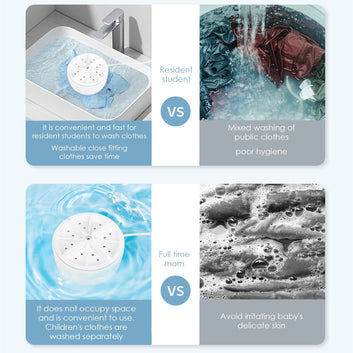 Portable Turbine Ultrasonic Washing Machine - (IMPORTED)