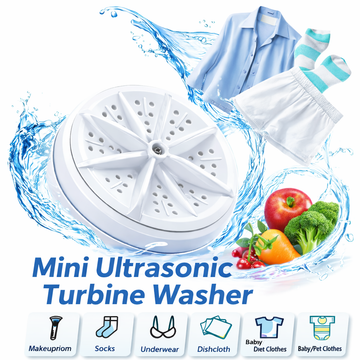 Portable Turbine Ultrasonic Washing Machine - (IMPORTED)